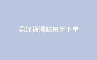 君泽货源站快手下单,购买DY粉丝 - KS免费下载安装 - ks24小时自助服务平台