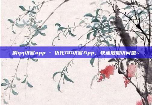 刷qq访客app - 优化QQ访客App，快速增加访问量~  第1张