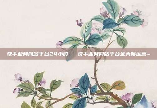 快手业务网站平台24小时 - 快手业务网站平台全天候运营~  第1张
