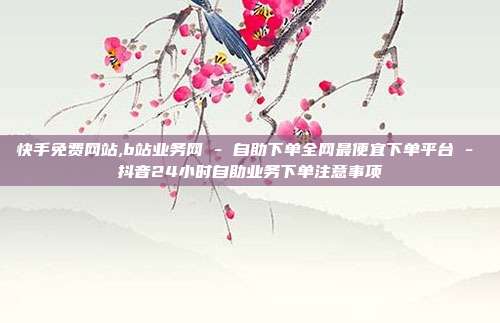 快手免费网站,b站业务网 - 自助下单全网最便宜下单平台 抖音24小时自助业务下单注意事项  第1张
