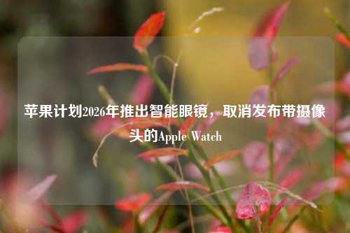 苹果计划2026年推出智能眼镜，取消发布带摄像头的Apple Watch  第1张