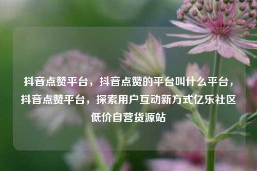 抖音点赞平台，抖音点赞的平台叫什么平台	，抖音点赞平台，探索用户互动新方式亿乐社区低价自营货源站  第1张