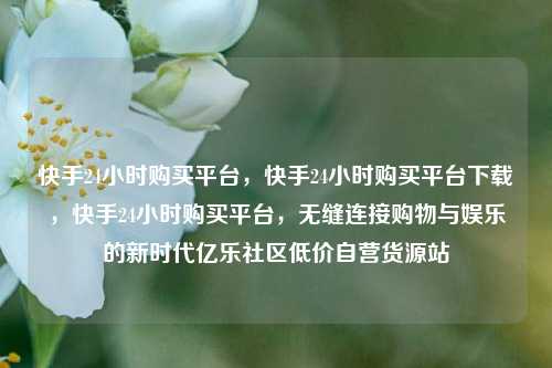 快手24小时购买平台，快手24小时购买平台下载，快手24小时购买平台，无缝连接购物与娱乐的新时代亿乐社区低价自营货源站  第1张