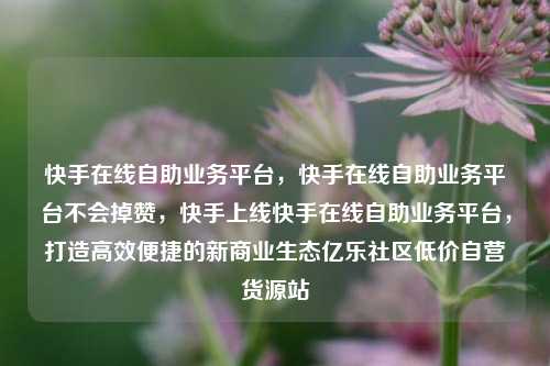 快手在线自助业务平台，快手在线自助业务平台不会掉赞	，快手上线快手在线自助业务平台，打造高效便捷的新商业生态亿乐社区低价自营货源站  第1张